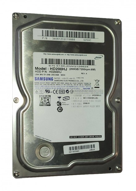 Samsung 200GB HDD merevlemez SATA 100/100 #6624