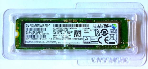 Samsung 256 GB Nvme Pcie SSD + Hts + Win 11 Pro