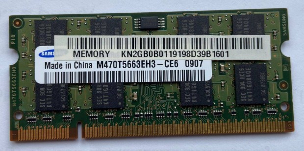 Samsung 2GB DDR2 laptop RAM memria