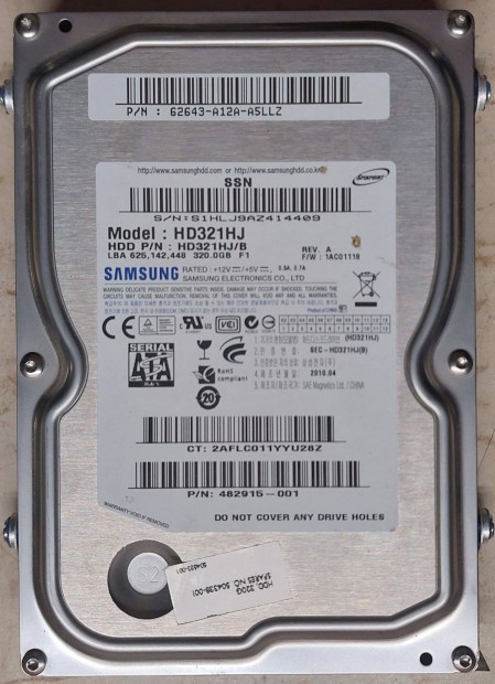 Samsung 320GB 7200rpm SATA 3.5" 8MB HDD