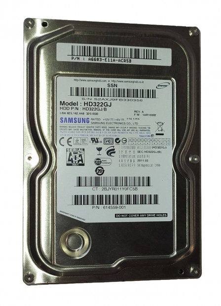 Samsung 320GB HDD merevlemez SATA 3.5" 100/100 #0356