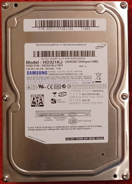 Samsung 320Gb hdd (vinchester)