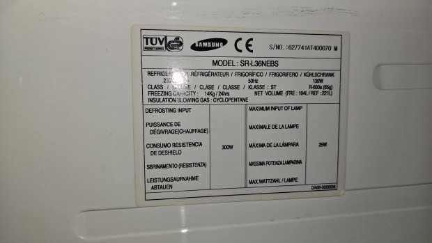 Samsung 325 literes no frost fagyasztószekrény fagyasztó