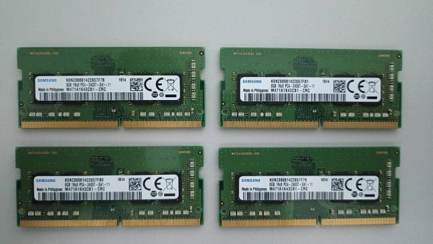 Samsung 32GB DDR4 2400Mhz laptop memria / ram ( 4x 8GB )