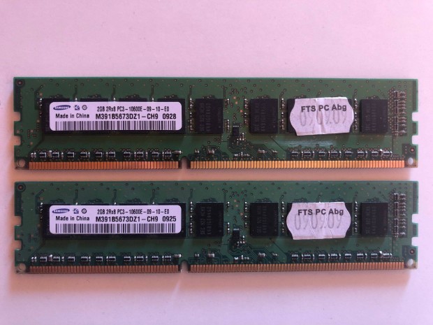 Samsung 4GB(2x2GB)DDR3 1333MHz memria (M391B5673DZ1-CH9)