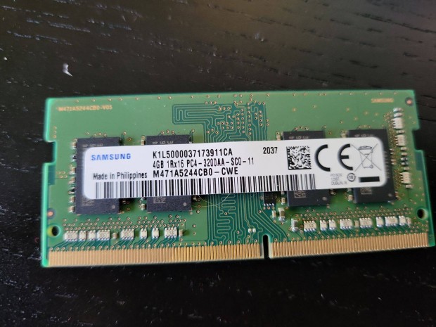 Samsung 4GB DDR4 Sodimm 3200MHz 1Rx16 laptop memoria