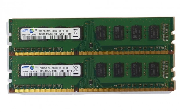 Samsung 4GB (2x2GB) DDR3 1333MHz cl9 memria