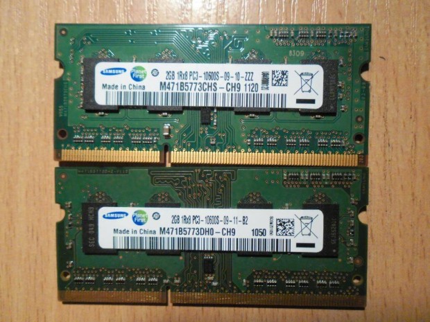 Samsung 4gb. 2x 2gb. DDR3 PC3-10600s laptop ram pr