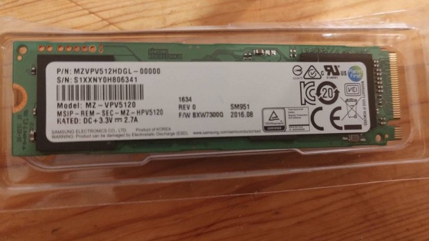 Samsung 512GB Pcie M.2