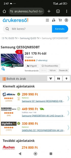 Samsung 55" 4K Qled tv