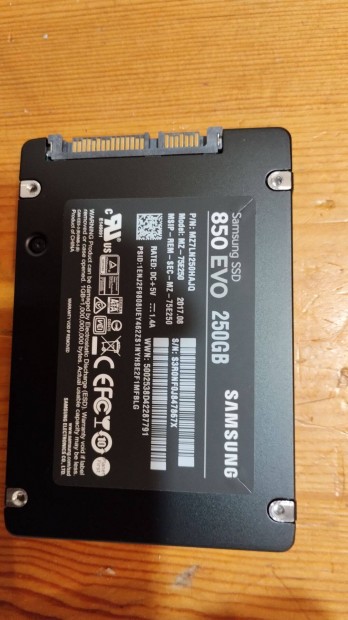 Samsung 850 Evo 250GB SSD 6nap mkdsi idvel