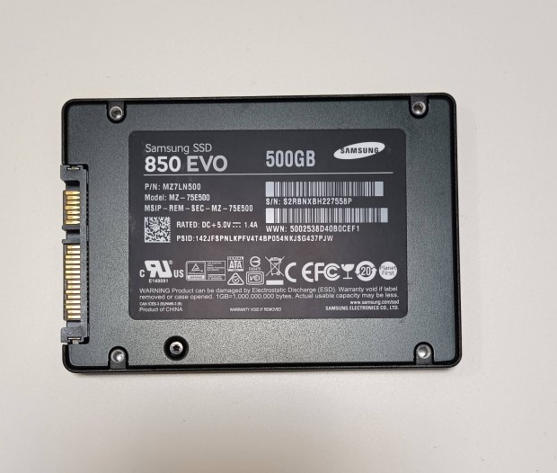 Samsung 850 Evo 500 GB SSD 2,5" Sata