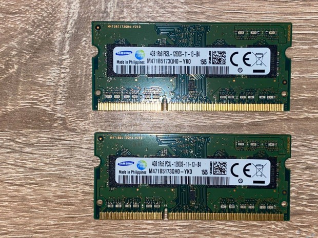 Samsung 8GB RAM (2x4GB) 1Rx8 PC3L 12800S DDR3 Notebook laptop