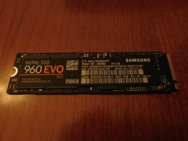 Samsung 960 Evo 250GB m.2 PCI-e Nvme SSD (256GB