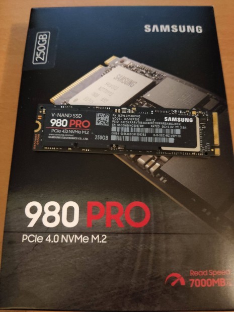 Samsung 980 Pro 250GB M.2 SSD (MZ-V8P250BW) elad