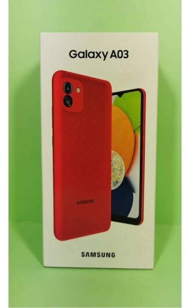 Samsung A03 64GB Dual Piros,Krtyafggetlen j mobiltelefon,bontatlan,