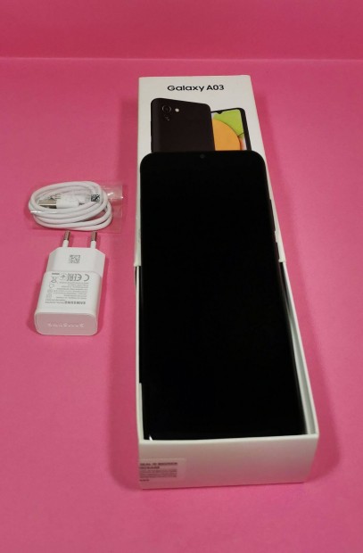 Samsung A03 64GB Fekete krtyafggetlen Dual Simes szp llapot mobil