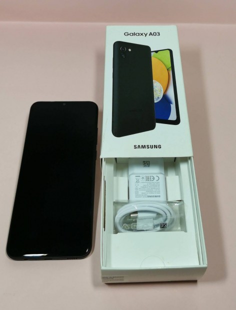Samsung A03 64GB Fekete krtyafggetlen Dual Simes szp llapot mobil
