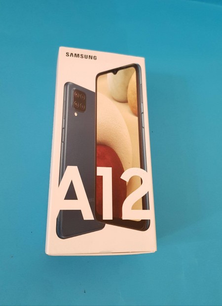 Samsung A12 64GB Dual Sim fekete j mobiltelefon szp llapotban elad