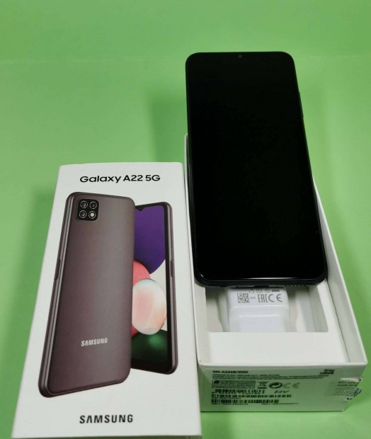 Samsung A22 5G 64Gb Fekete Krtyafggetlen szp llapot,mobiltelefon