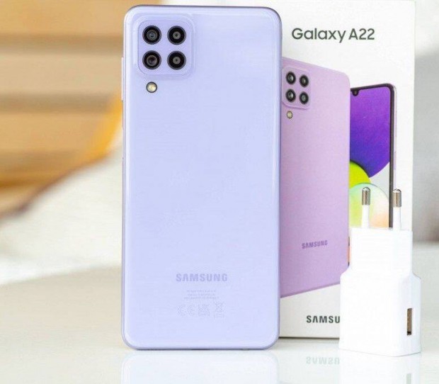 Samsung A22 5G violet dual 64GB Fggetlen szp llapot Mobiltelefon e