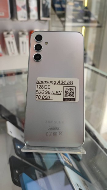 Samsung A34 5G 128GB Krtyafggetlen + Hydro Flia