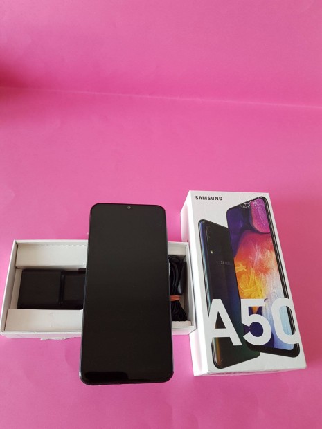 Samsung A50 128GB Fekete Krtyafggetlen szp llapot mobiltelefon el