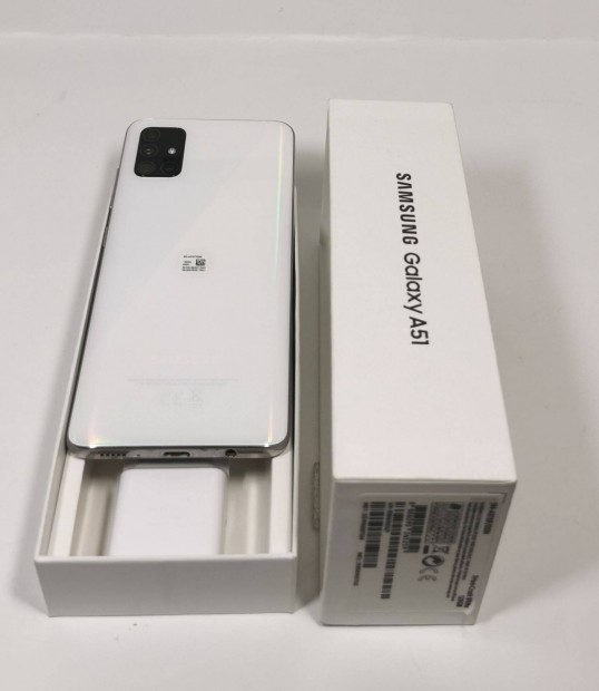 Samsung A51 128GB Fehr Krtyafggetlen szp llapot mobiltelefon ela