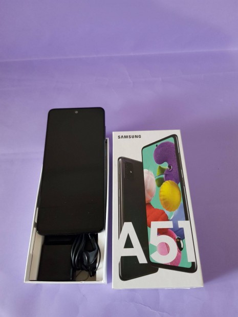 Samsung A51 128GB Fekete Krtyafggetlen szp llapot mobiltelefon el