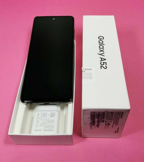 Samsung A52 128GB Fekete fggetlen mobiltelefon j llapotban elad!