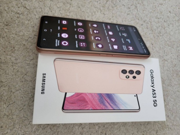 Samsung A53 5G,128GB,Dual SIM, barack,Krtyafggetlen