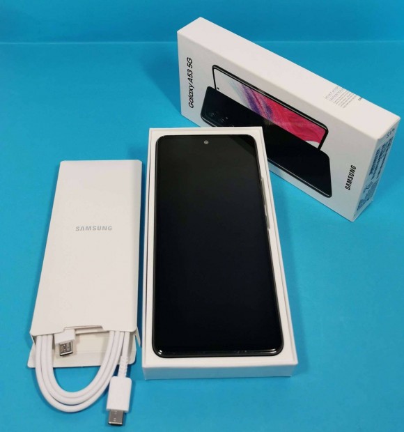 Samsung A53 5G 128GB Fekete Krtyafggetlen garancilis mobiltelefon e