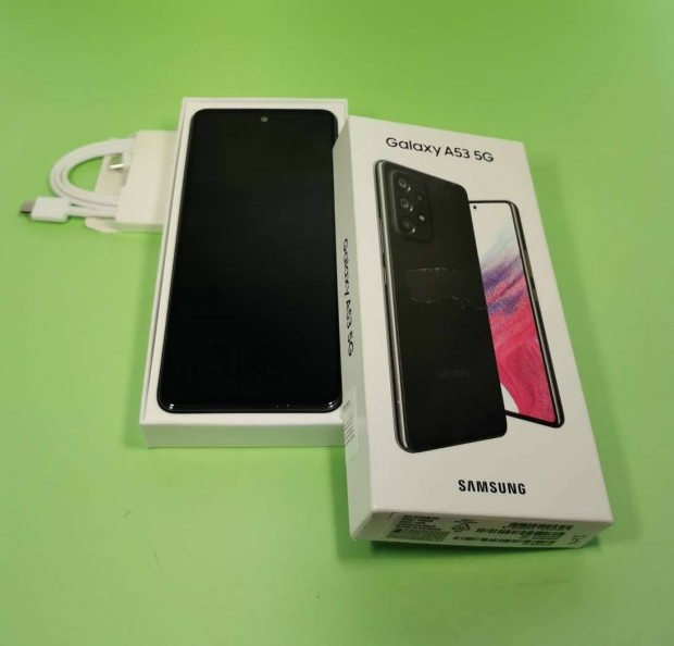 Samsung A53 5G 128GB Fekete Krtyafggtlen srls mentes telefon elad