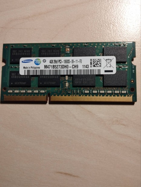 Samsung DDR3 4GB 1333MHz notebook RAM