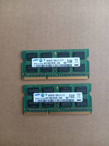 Samsung DDR3 4GB Notebook RAM 2db elad