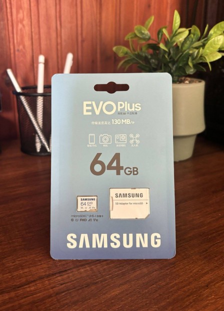 Samsung Evo Plus 64GB Microsd Memriakrtya +SD Adapter(Vz s Hll)