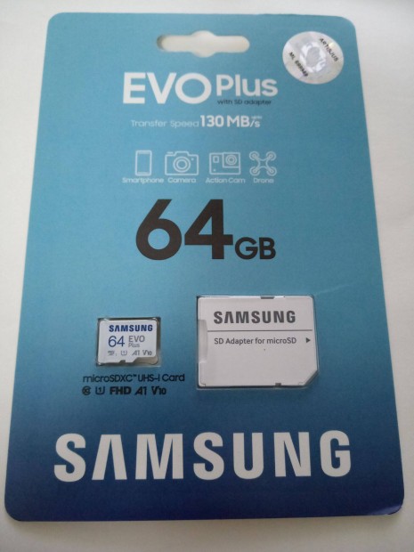 Samsung Evo Plus microsdxc 64GB C10 memriakrtya