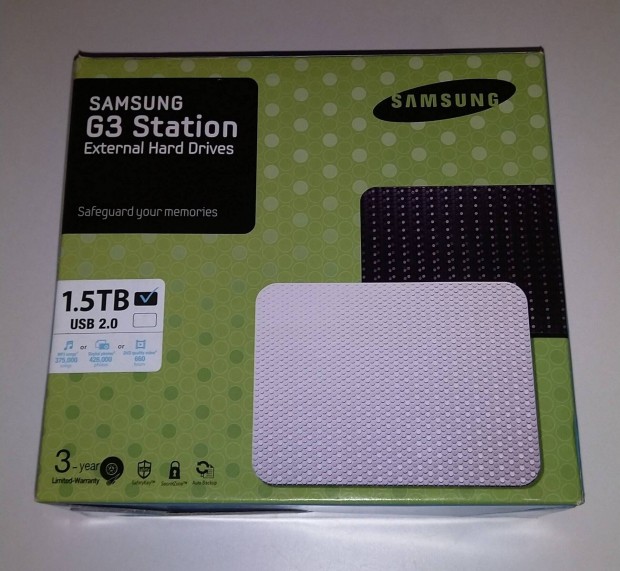 Samsung G3 Winchester - 1,5 TB HDD USB 2.0 - Külső Merevlemez - Fekete