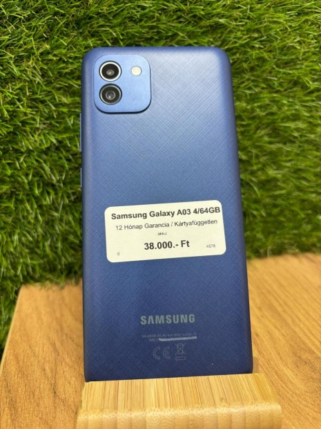 Samsung Galaxy A03 Krtyafggetlen 64 GB, 12 h garancia