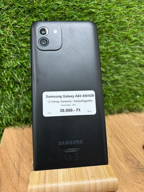 Samsung Galaxy A03 Krtyafggetlen 64 GB, 12 h garancia