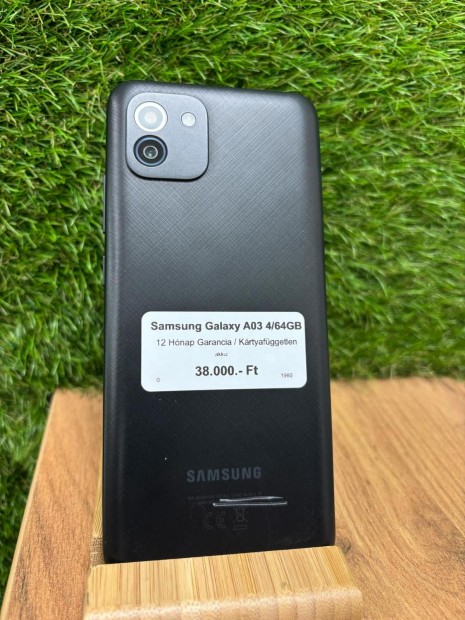 Samsung Galaxy A03 Krtyafggetlen 64 GB, 12 h garancia