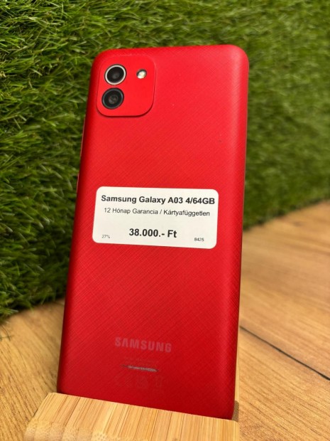 Samsung Galaxy A03 Krtyafggetlen 64 GB, 12 h garancia