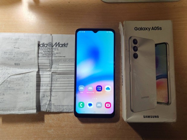 Samsung Galaxy A05s 4/64GB Dual jszer Silver Mediam. Garancival !