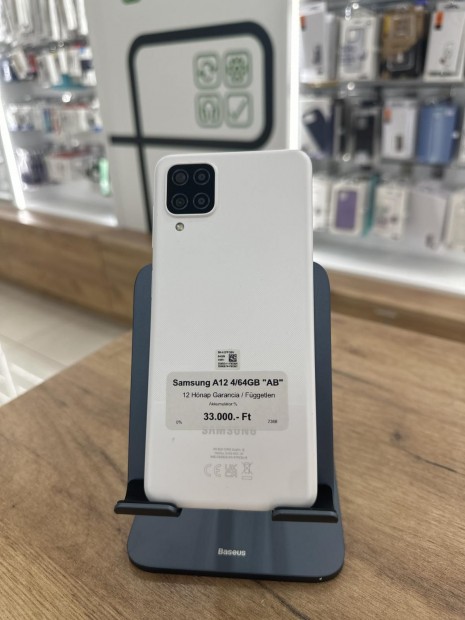 Samsung Galaxy A12 Kártyafüggetlen, 12 hó garancia