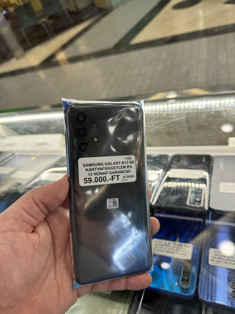 Samsung Galaxy A13 4G Fekete 4/128GB Fggetlen Garancival.
