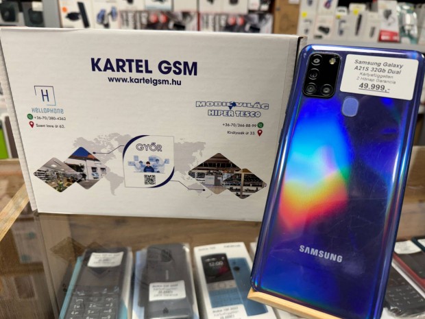 Samsung Galaxy A21s 32GB Krytafggetlen 3H garancia