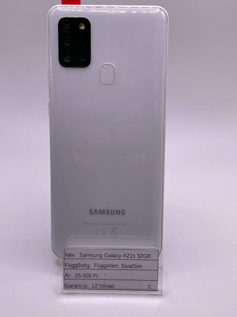 Samsung Galaxy A21s 32GB j kijelz,12hnap garancival!