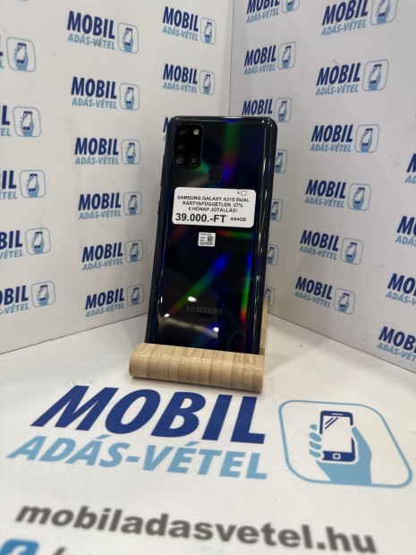 Samsung Galaxy A21s Dual Sim 64 GB, 12 hó garancia