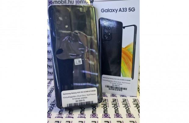 Samsung Galaxy A33 SM-A336 6/128GB Fekete Null Perc Fggetlen Jtlls