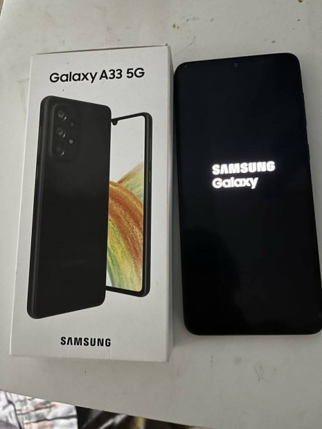 Samsung Galaxy A33 mobiltelefon, 128 GB/6 GB RAM, fekete, Dualsim